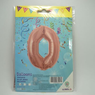 Numero inflable 16 pulgadas #0 ORO ROSA