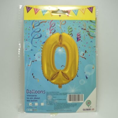 Numero inflable 16 pulgadas #0 DORADO