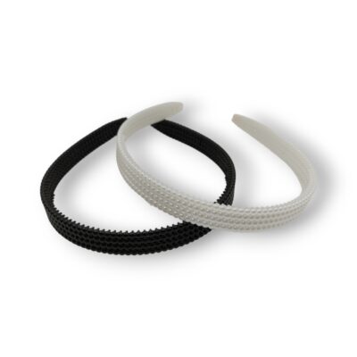 DIADEMA BLANCA Y NEGRA 4 LINEAS L0959