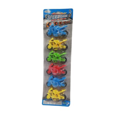 MOTO X6 PZS ENCARTONADO PLASTICO HY05